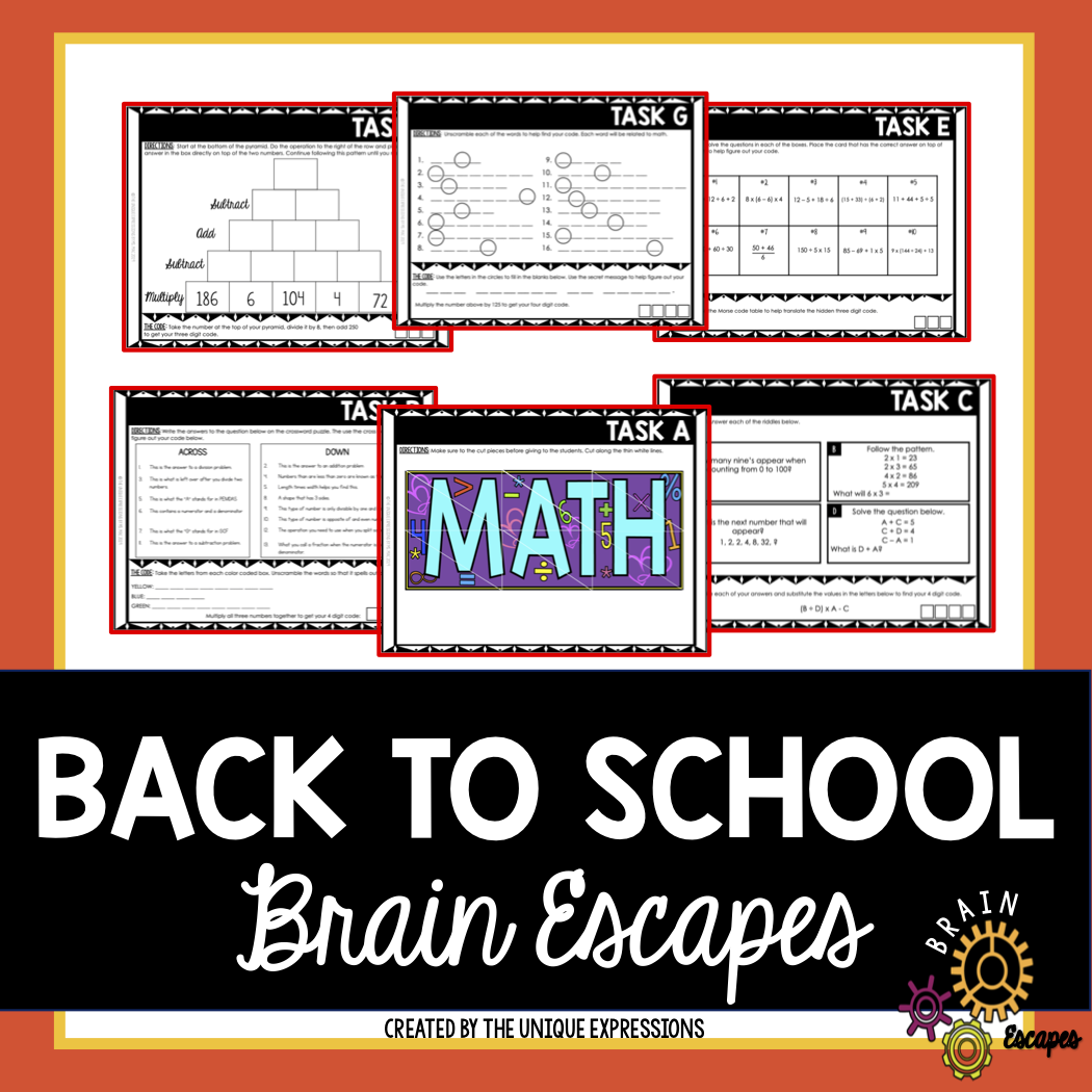 Back To School Escape Room (Middle School)