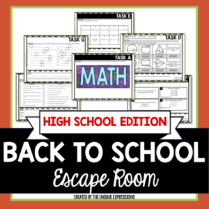 Back To School Escape Room (High School)